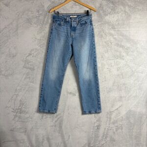 Levis Wedgie Straight High Rise Medium Wash Blue Denim Jeans Size 27